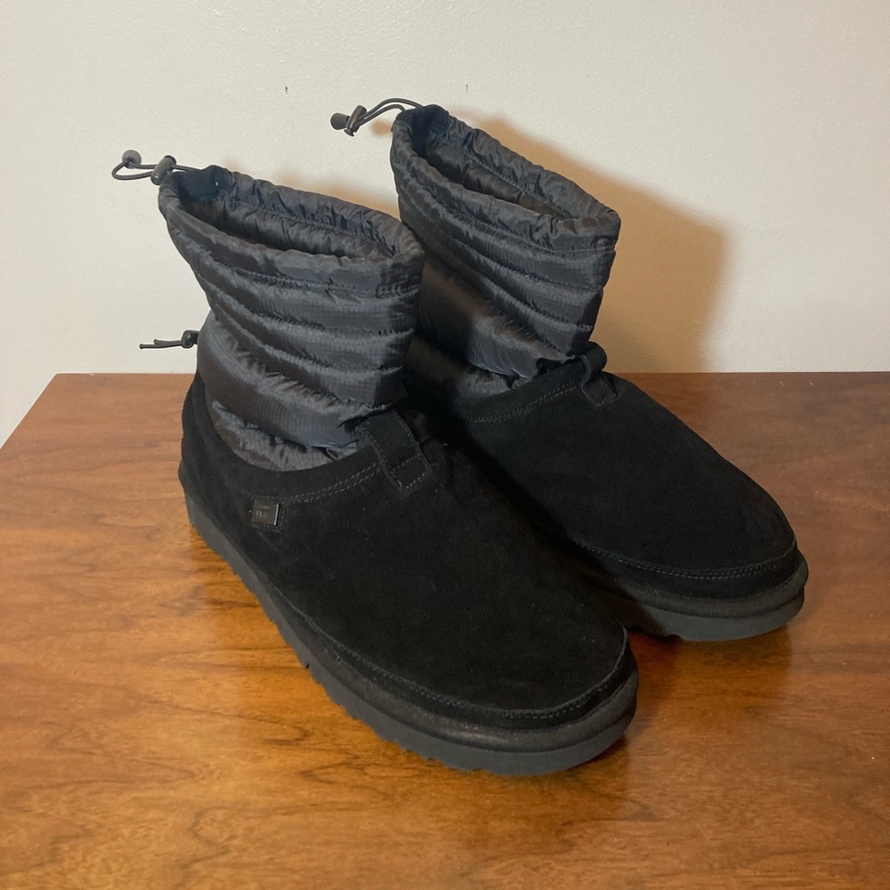 UGG Men's Black Insulated Slip-On Winter Boots